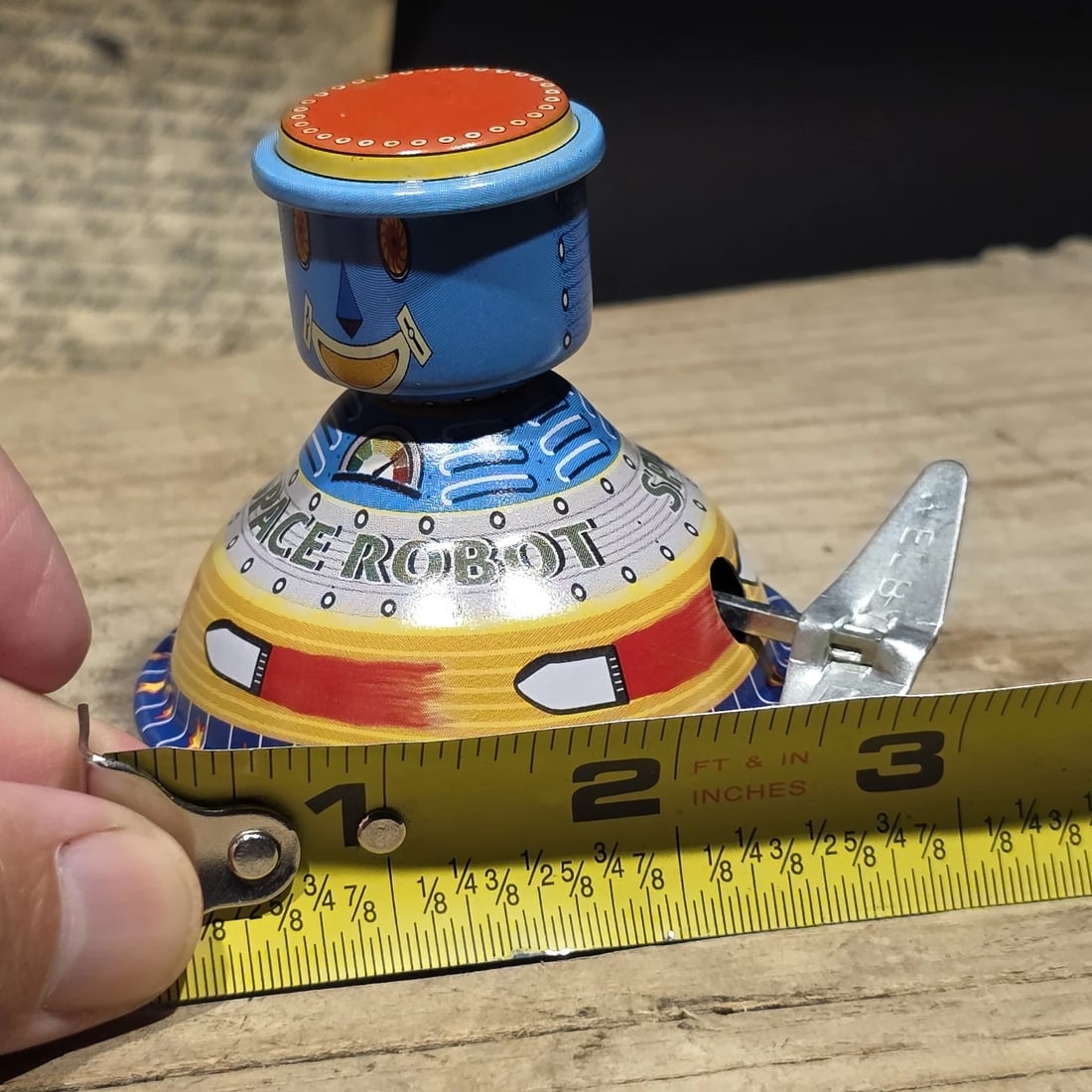 Space Robot Tin Litho Toy Wind Up Space Age Mechanical Robot - 7