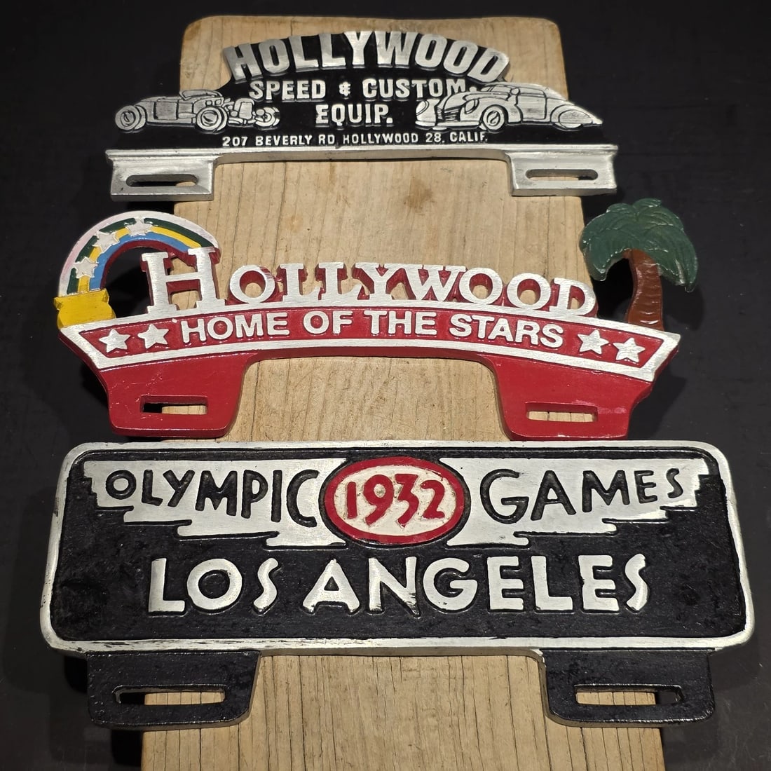 License Plate Topper Set - Hollywood Olympic 1932 Style Toppers - 3