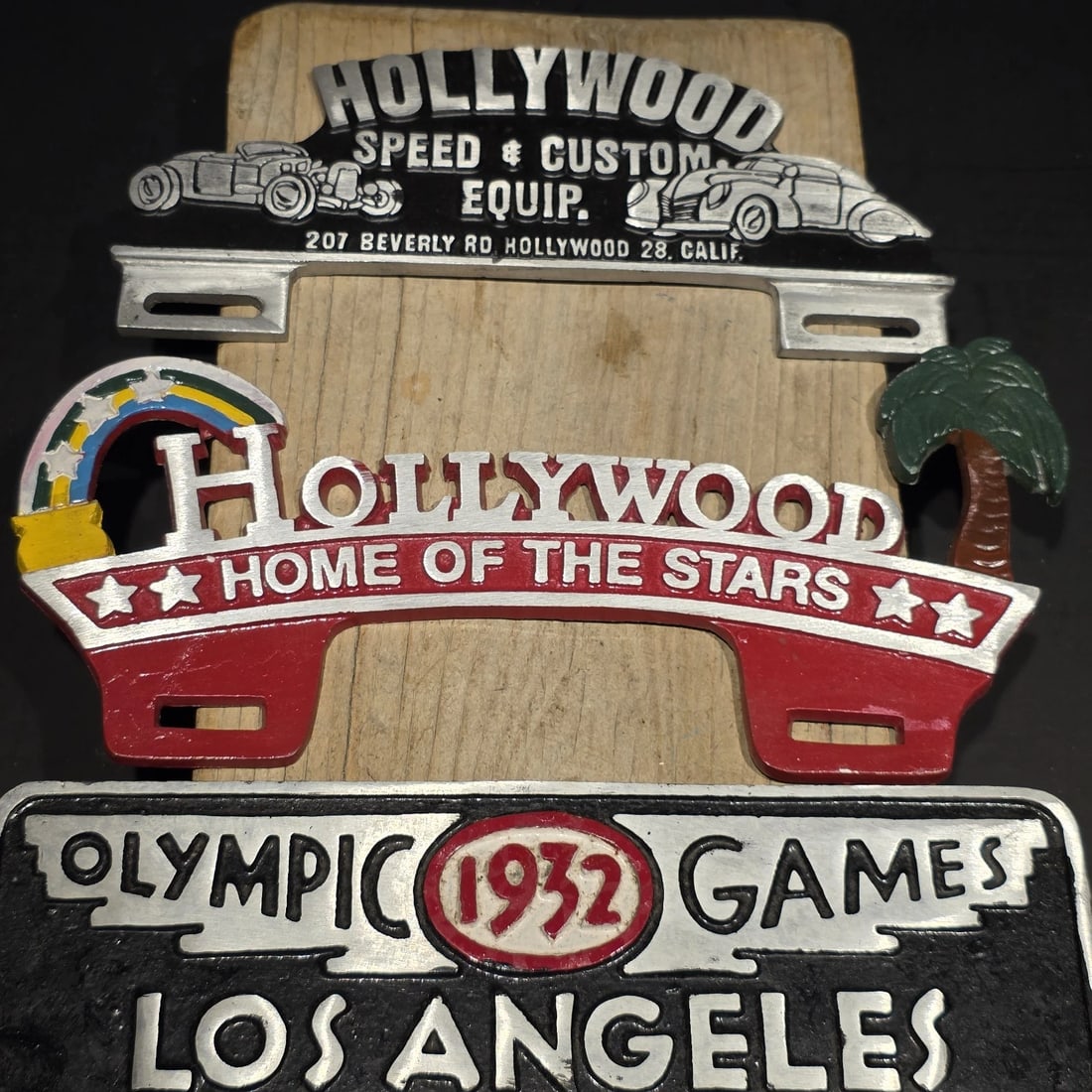 License Plate Topper Set - Hollywood Olympic 1932 Style Toppers - 6