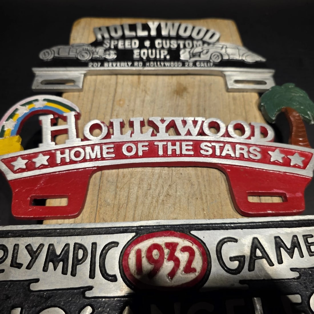 License Plate Topper Set - Hollywood Olympic 1932 Style Toppers - 7