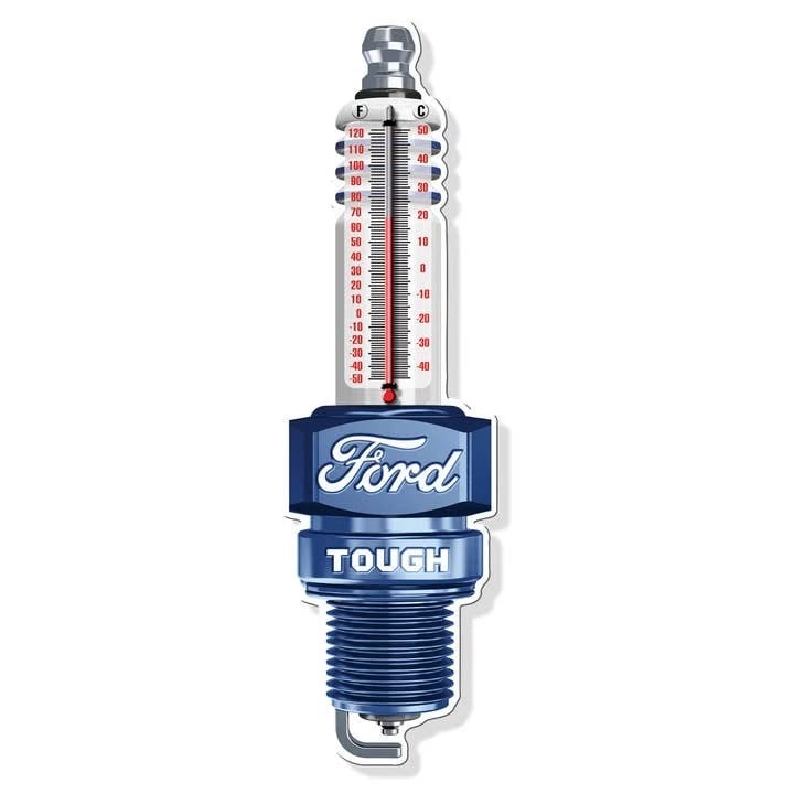 17 1/2 " Metal Vintage Style Ford Thermometer Sign - 11