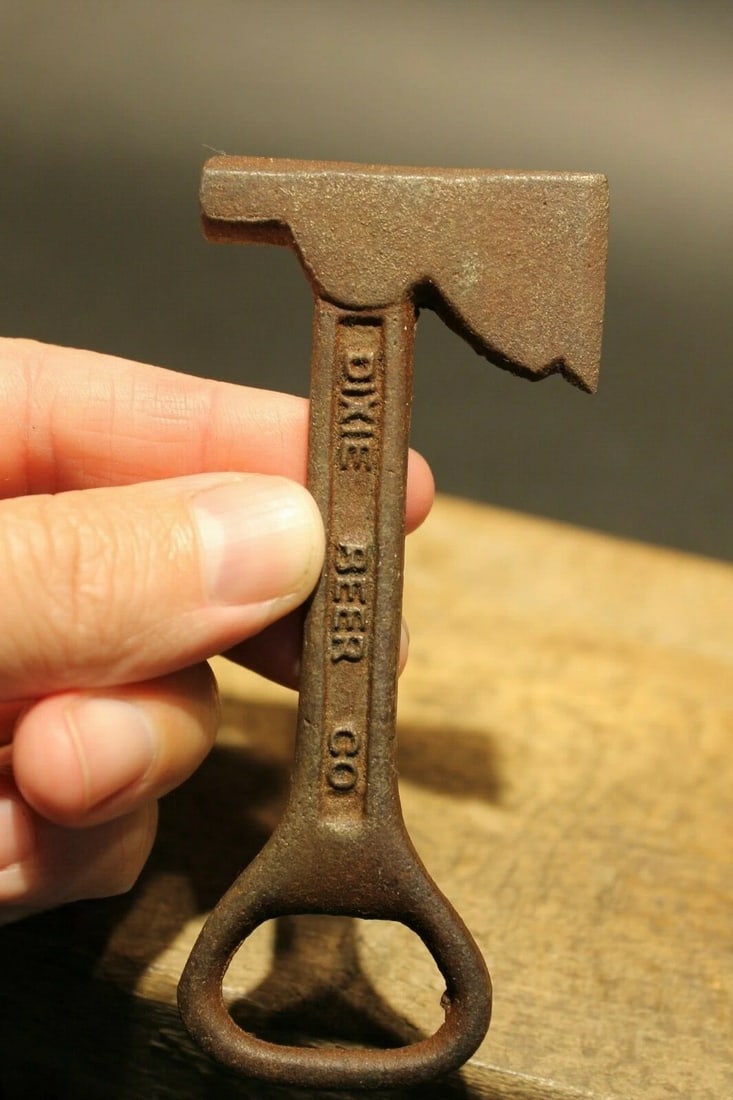 Cast Iron Dixie Beer Bottle Opener Fireman Axe Hatchet - 11