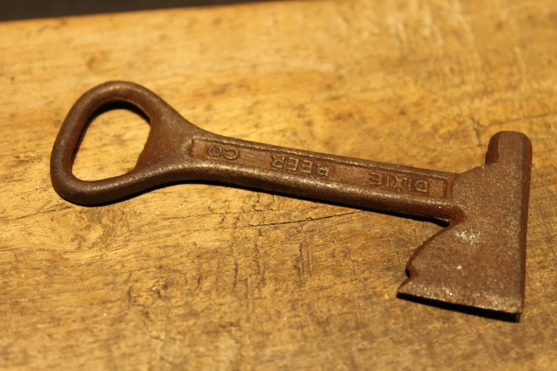 Cast Iron Dixie Beer Bottle Opener Fireman Axe Hatchet - 5