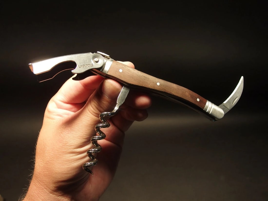 Laguiole Corkscrew with Walnut Wood Handles - 12
