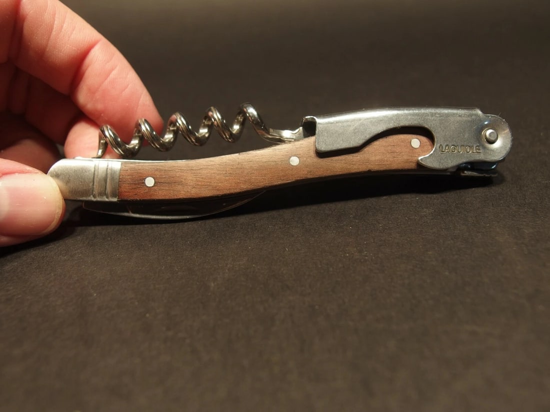 Laguiole Corkscrew with Walnut Wood Handles - 6