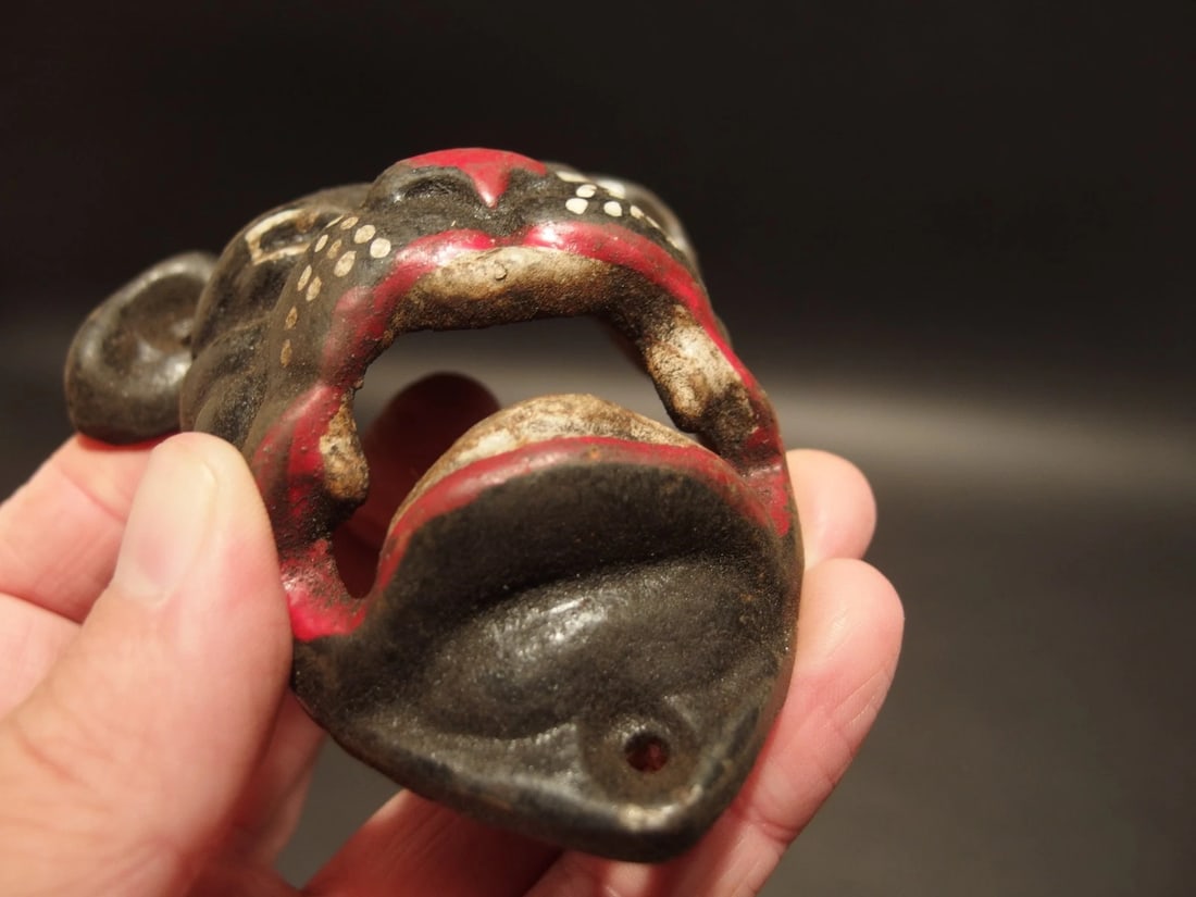 Cast Iron wall mount folk art Bulldog Beer Bottle Opener - 6