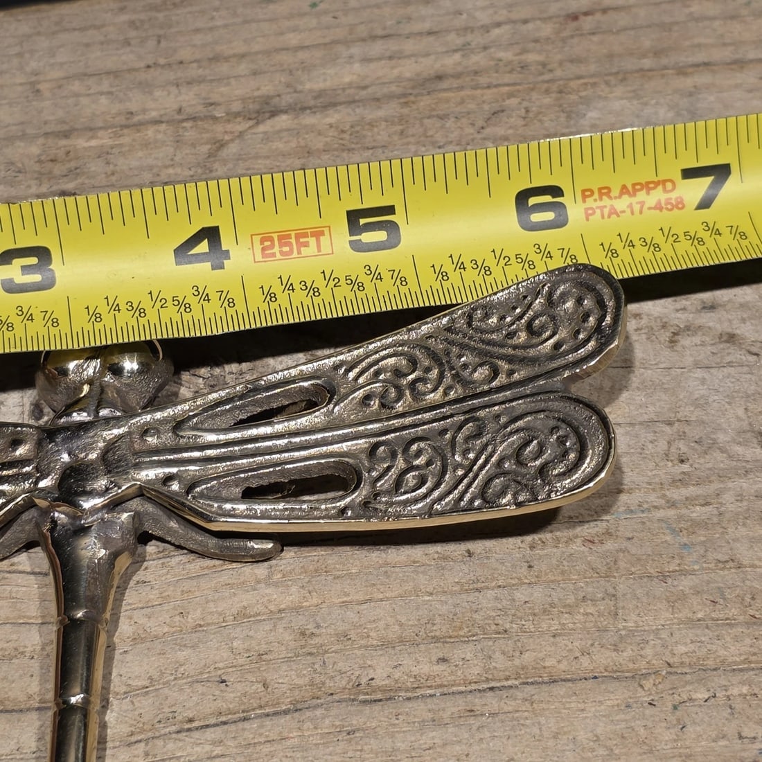 Brass Dragonfly Wall Hook Art Nouveau Style Coat Hook - 10