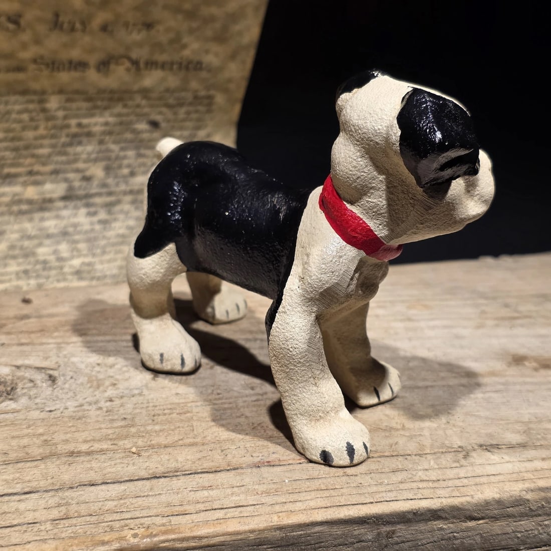 5" Cast Iron Boston Terrier Dog Door Stop - 12