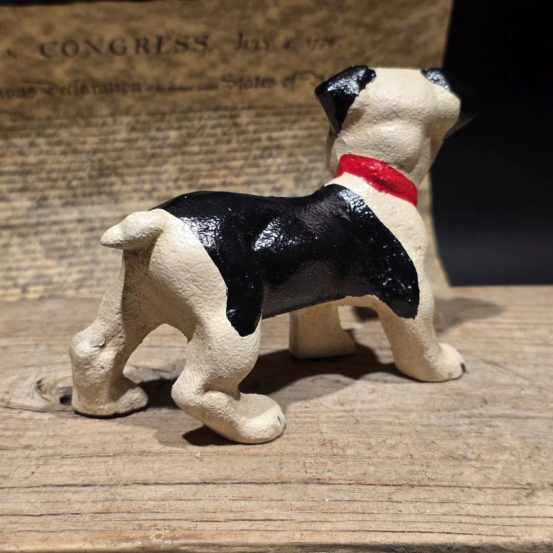 5" Cast Iron Boston Terrier Dog Door Stop - 13