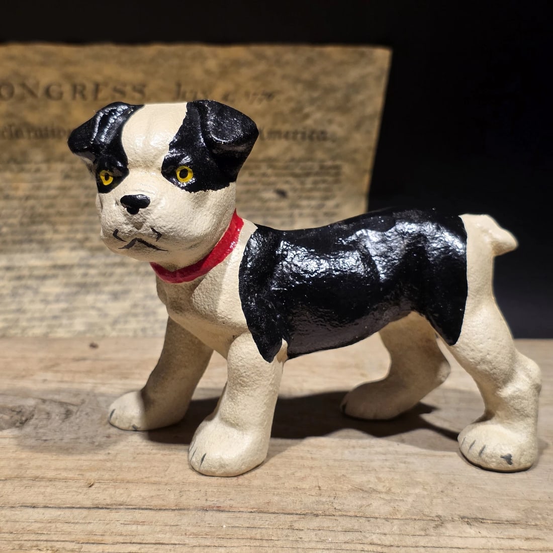5" Cast Iron Boston Terrier Dog Door Stop - 8