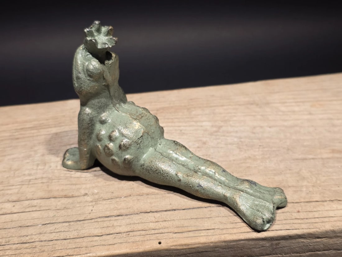 Cast Iron Yoga Frog Door Stop or Garden Statue - 2