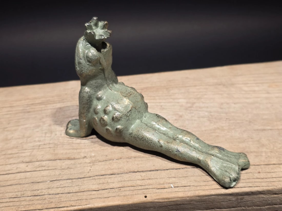 Cast Iron Yoga Frog Door Stop or Garden Statue - 7