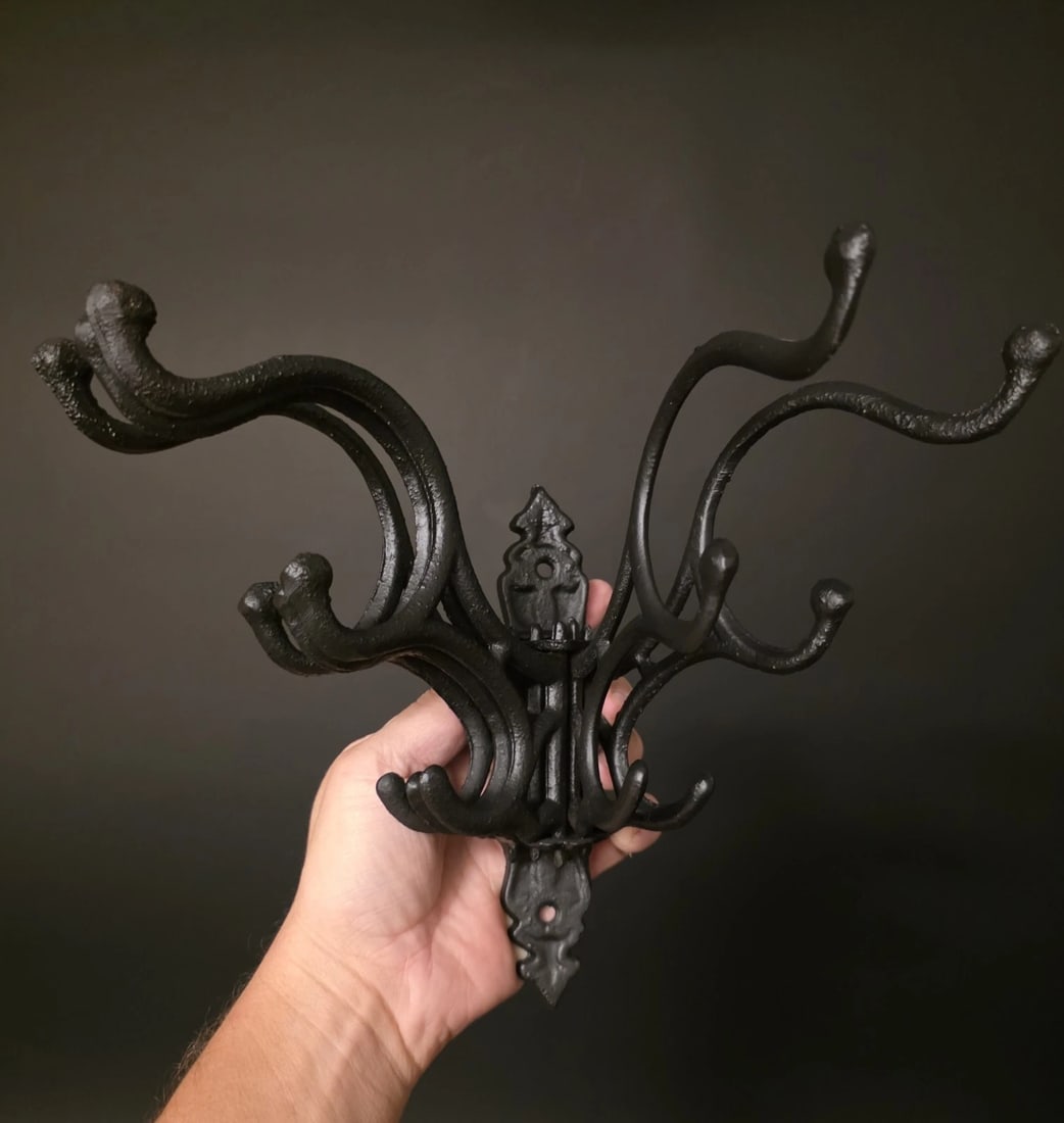 Wall Hook Swivel Folding Coat Hanger Hardware Black Finish - 11