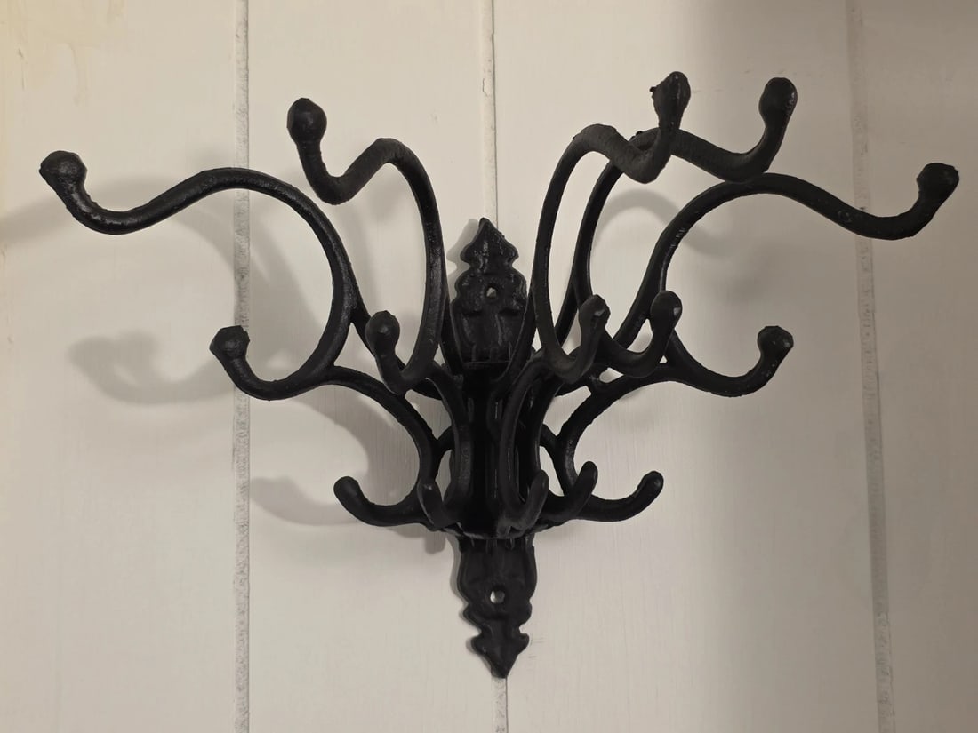 Wall Hook Swivel Folding Coat Hanger Hardware Black Finish - 13
