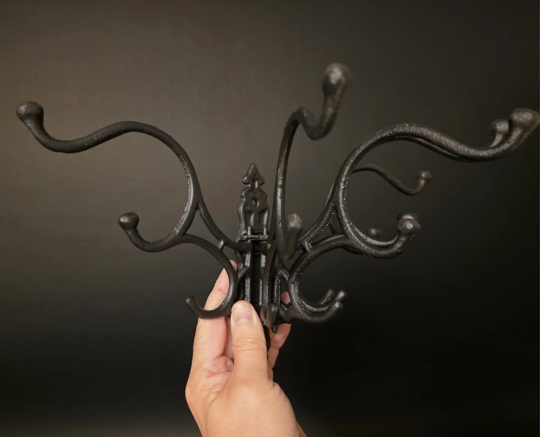 Wall Hook Swivel Folding Coat Hanger Hardware Black Finish - 16