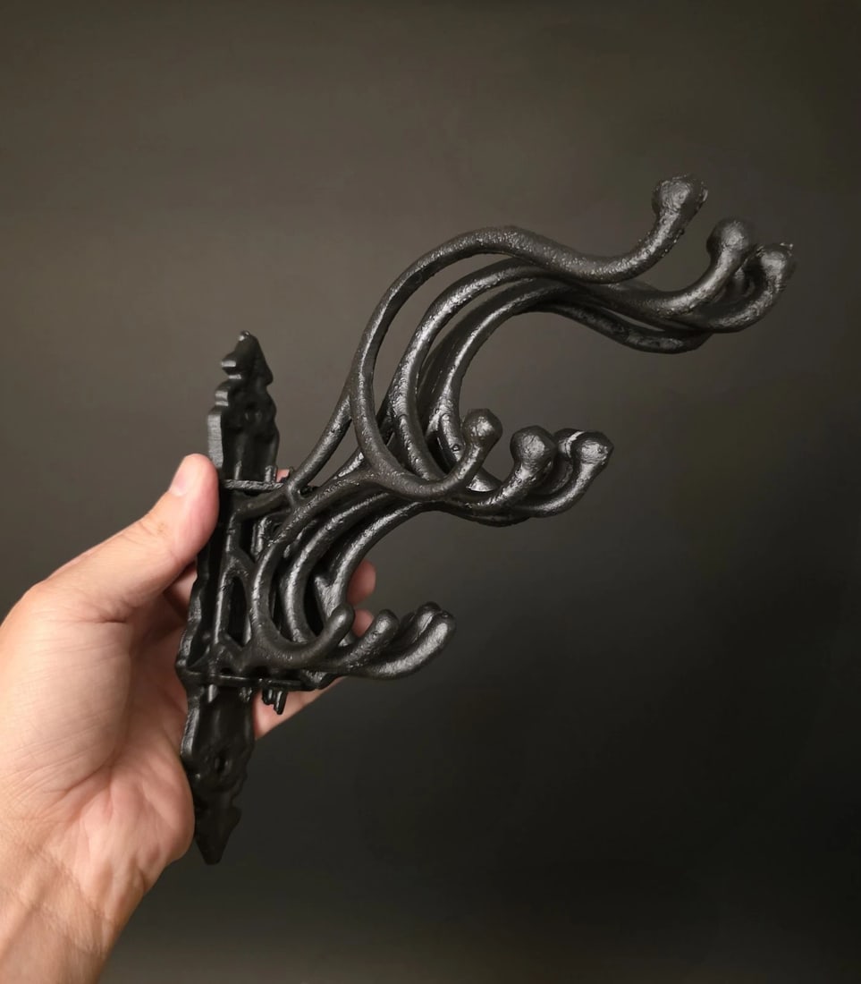 Wall Hook Swivel Folding Coat Hanger Hardware Black Finish - 3