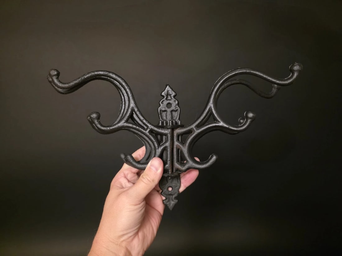 Wall Hook Swivel Folding Coat Hanger Hardware Black Finish - 6