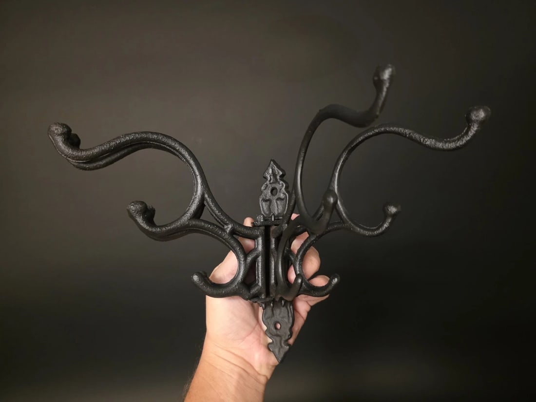 Wall Hook Swivel Folding Coat Hanger Hardware Black Finish - 8