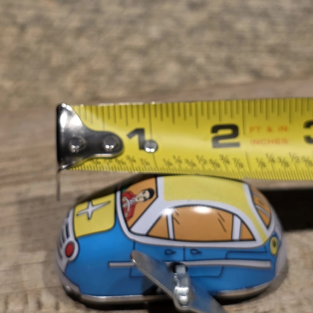 Tin Litho Ambulance Wind up Toy Car - 6