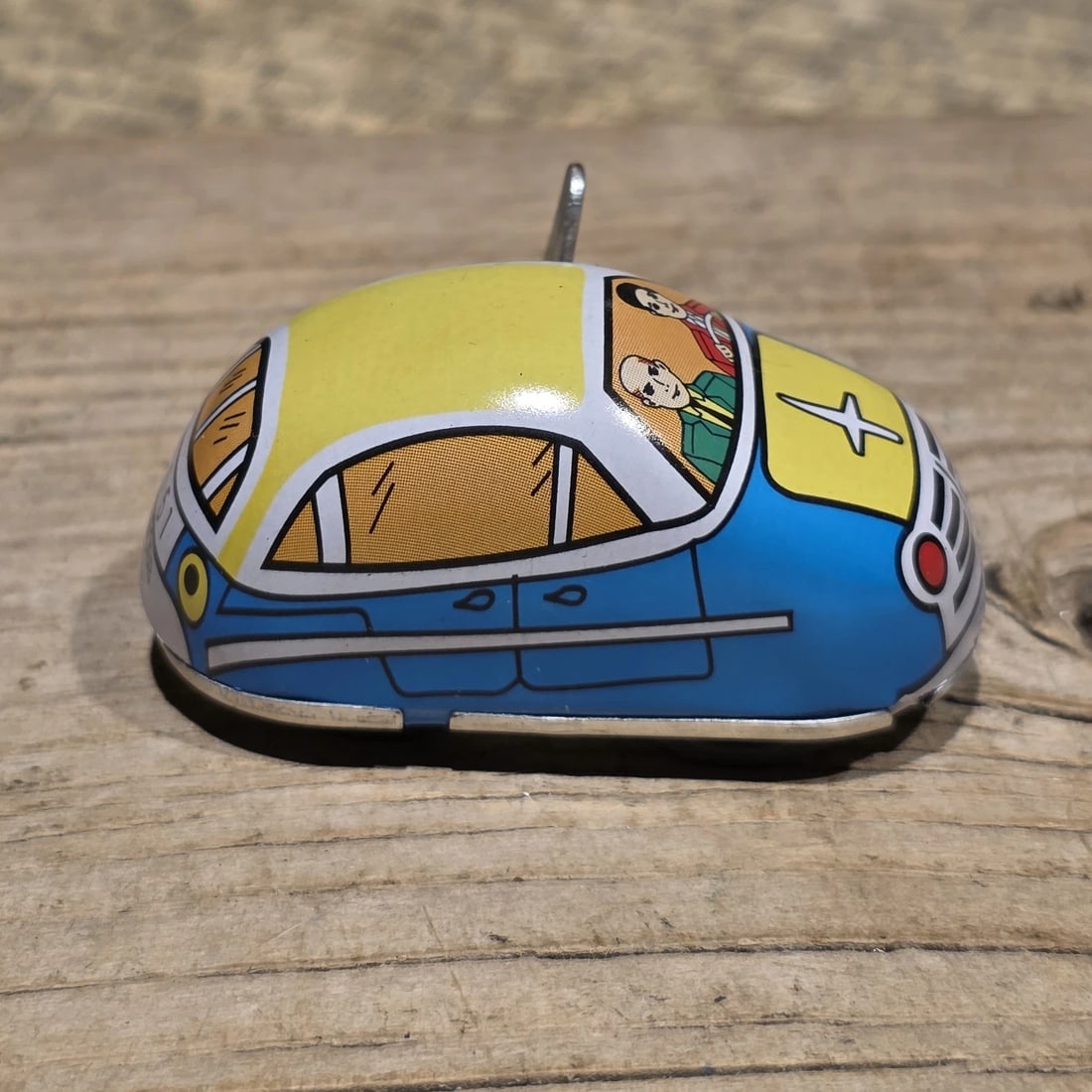 Tin Litho Ambulance Wind up Toy Car - 7
