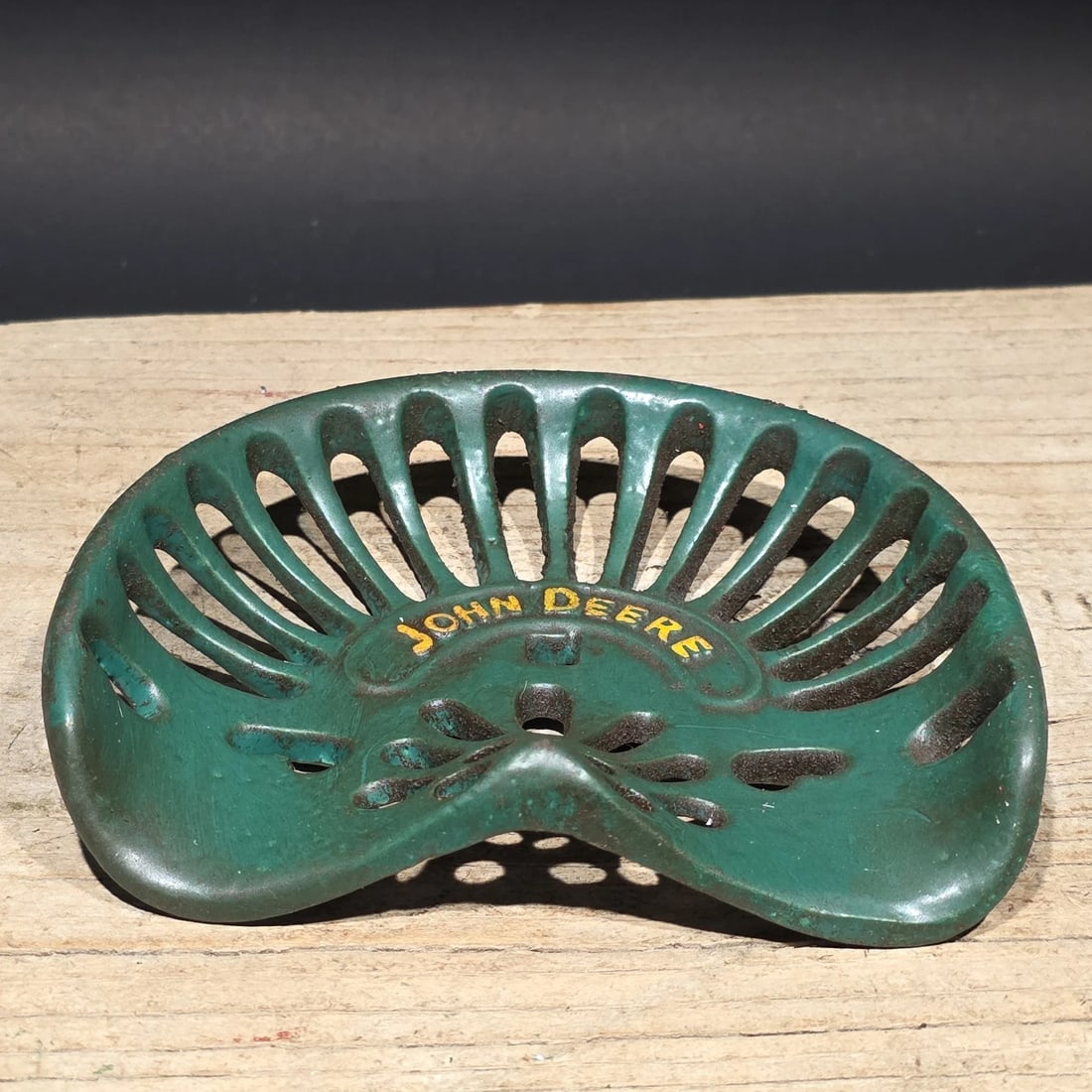 5" Cast Iron John Deere Miniature Tractor Seat Sample - 7