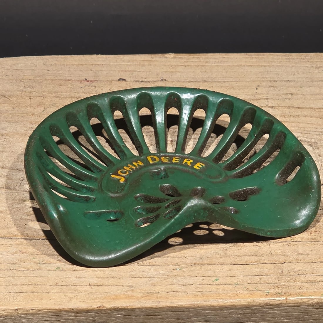 5" Cast Iron John Deere Miniature Tractor Seat Sample - 9