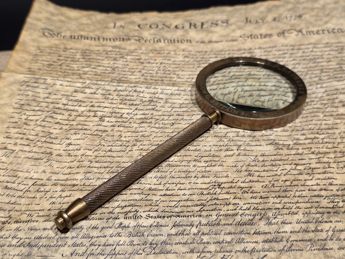 8 1/2" Classic Bausch & Laurance Brass Reading Magnifier - 4
