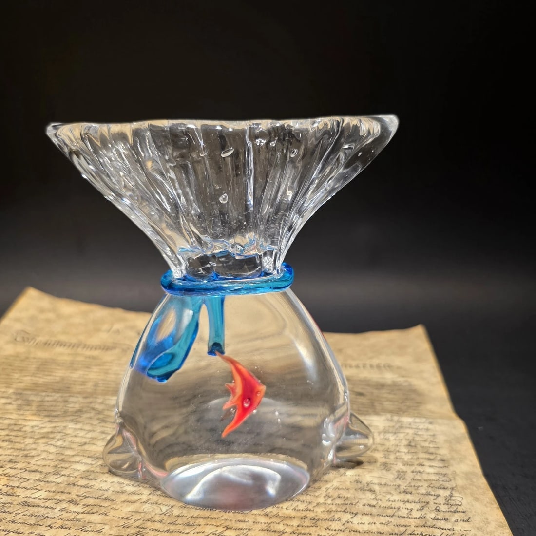Aquarium Art Glass Fish Sea Life Paperweight - 5