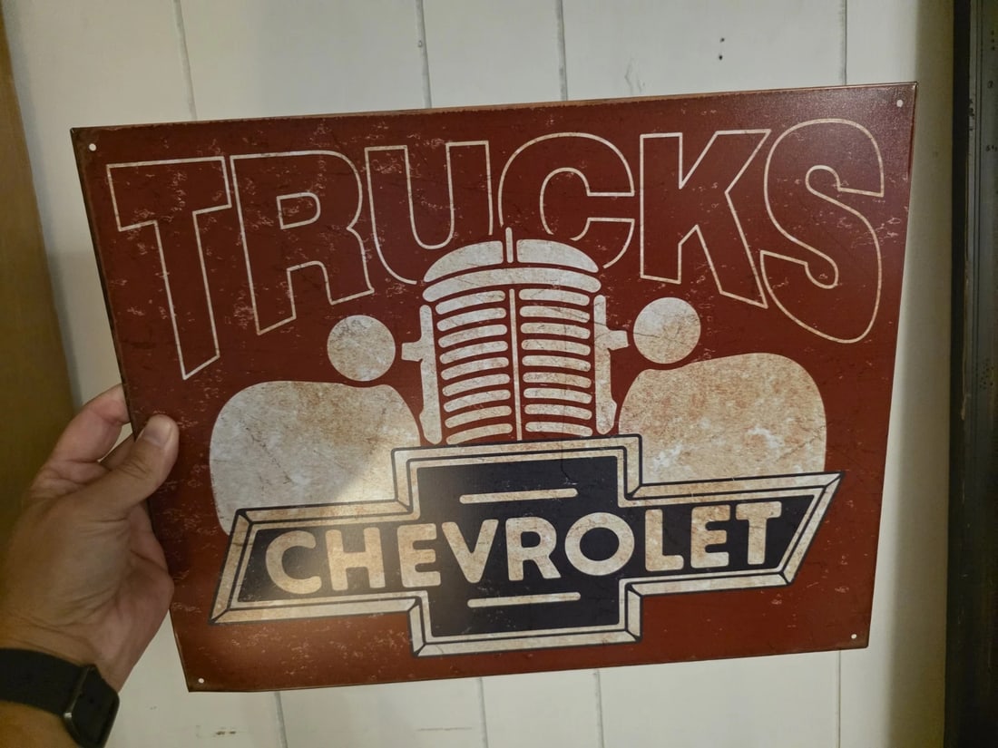 Metal Chevrolet Trucks Sign - 3