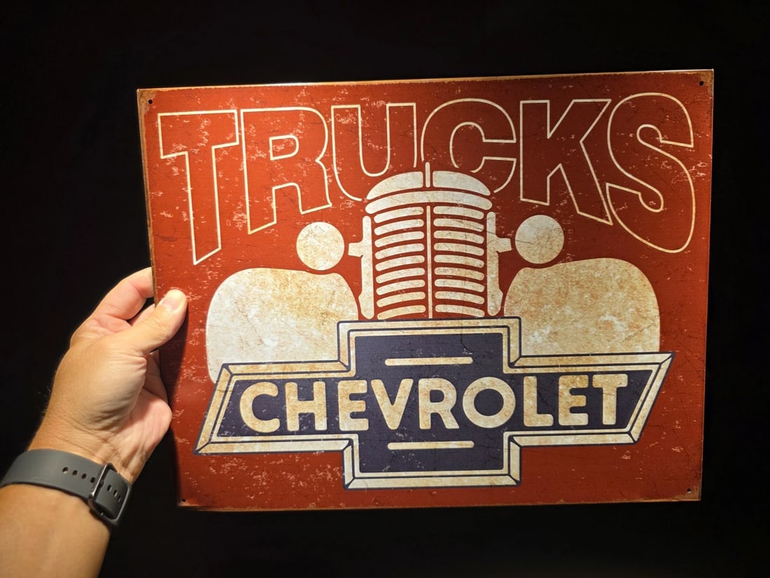 Metal Chevrolet Trucks Sign - 4