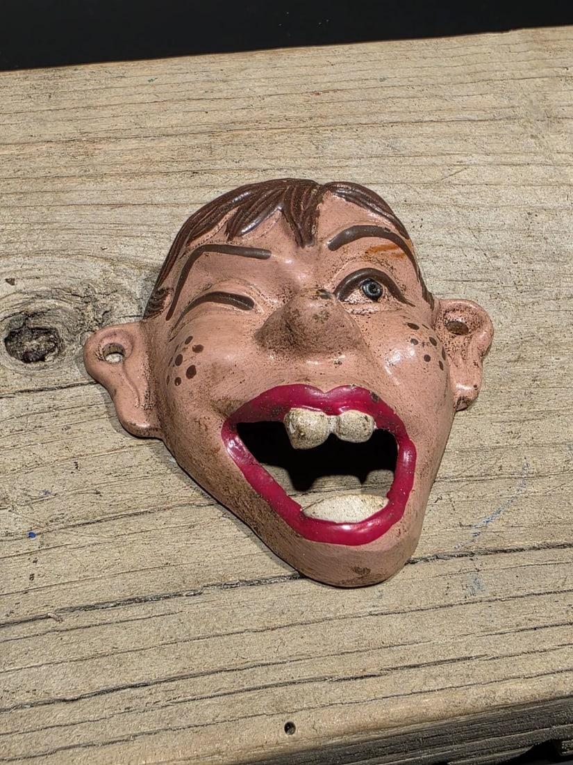 Cast Iron Folk Art Wall Mounted Bottle Opener - 5