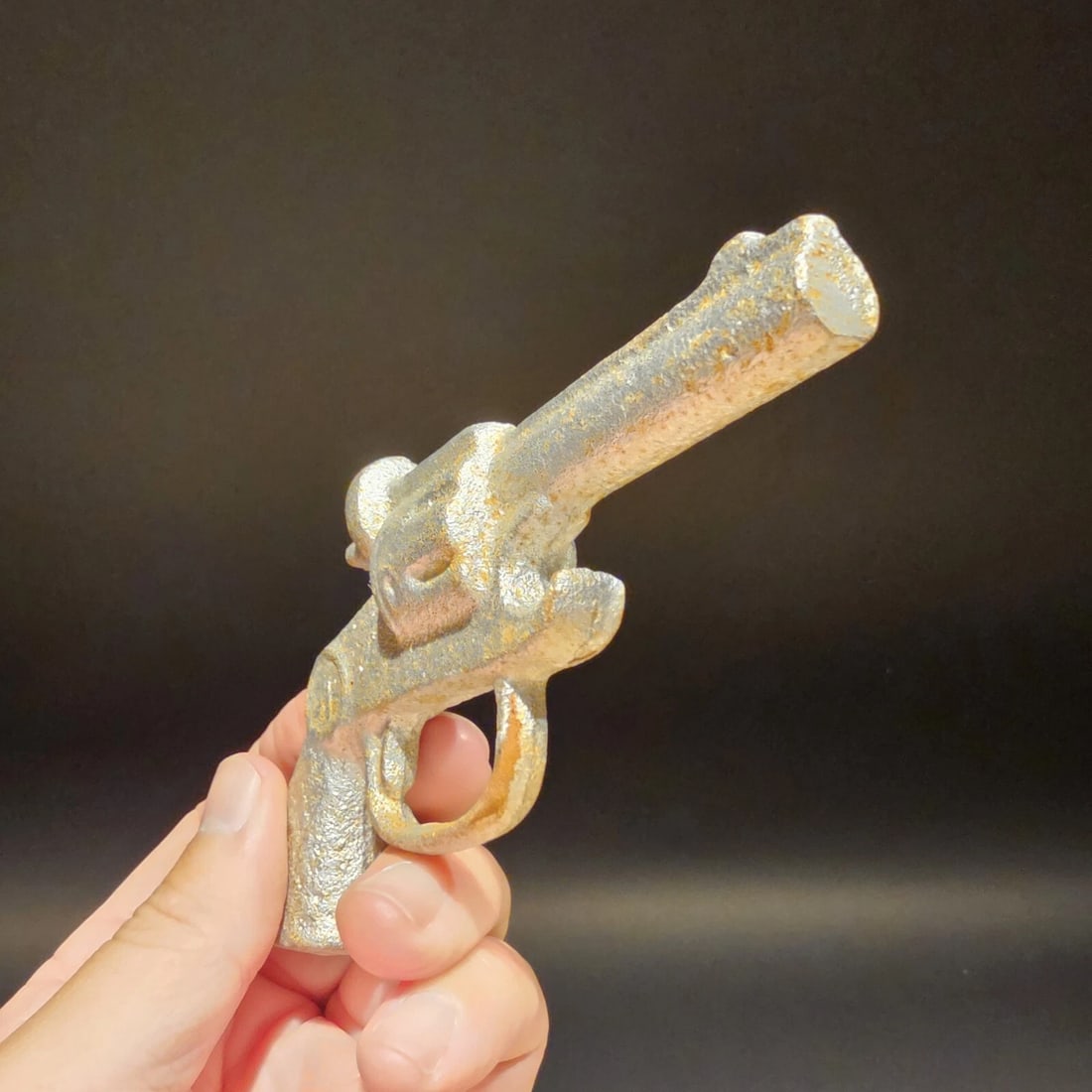Cast Iron folk art Pistol Bottle Opener - 10
