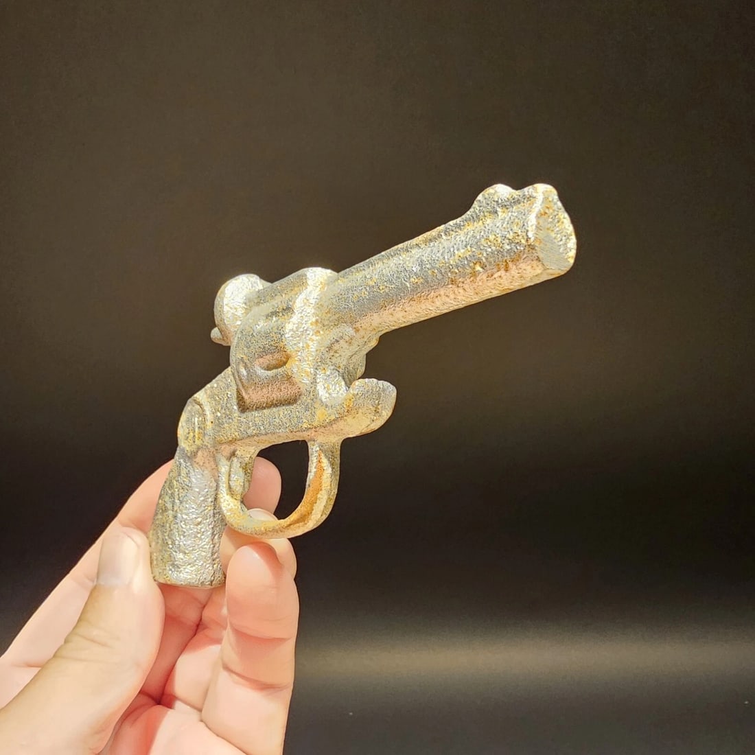 Cast Iron folk art Pistol Bottle Opener - 6