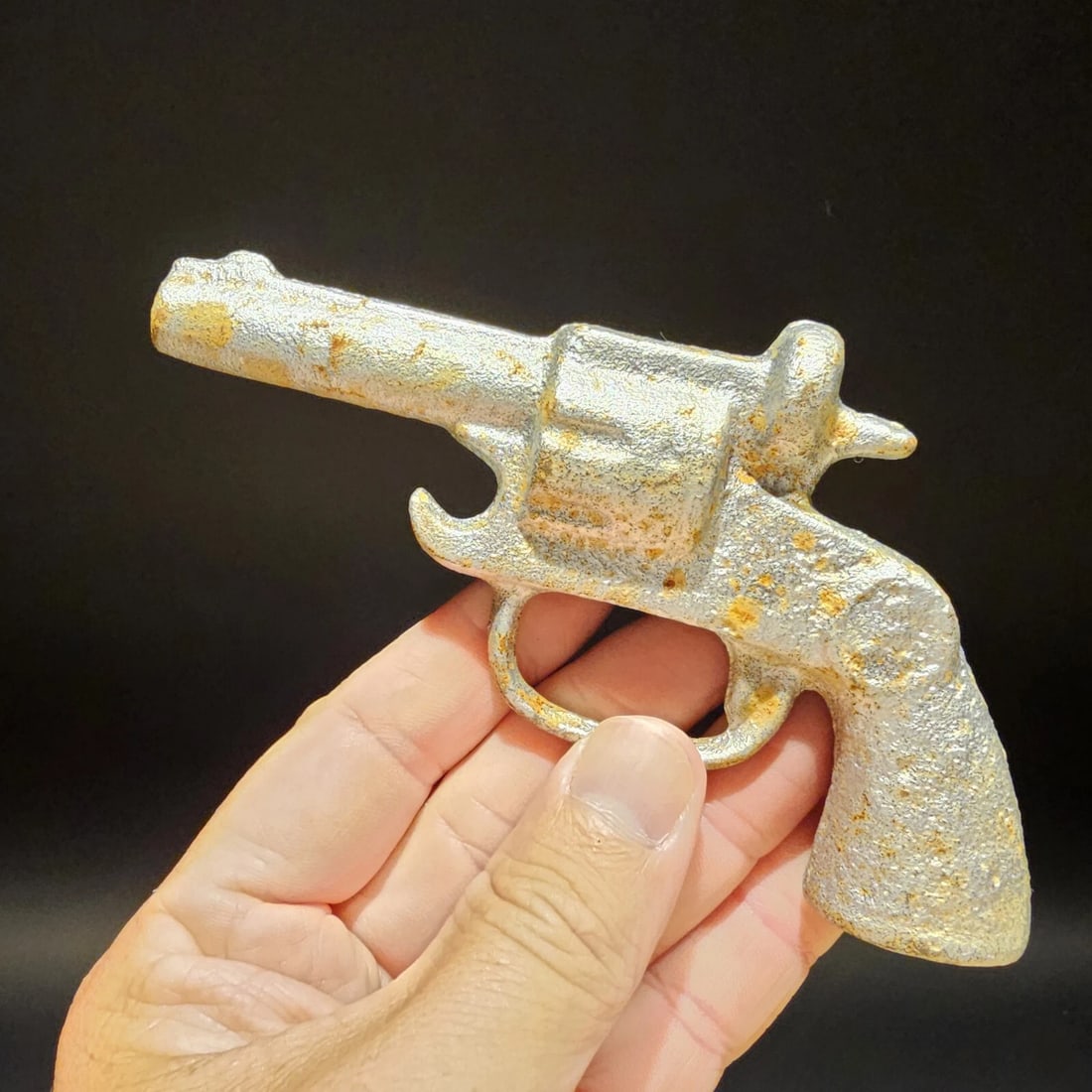 Cast Iron folk art Pistol Bottle Opener - 7