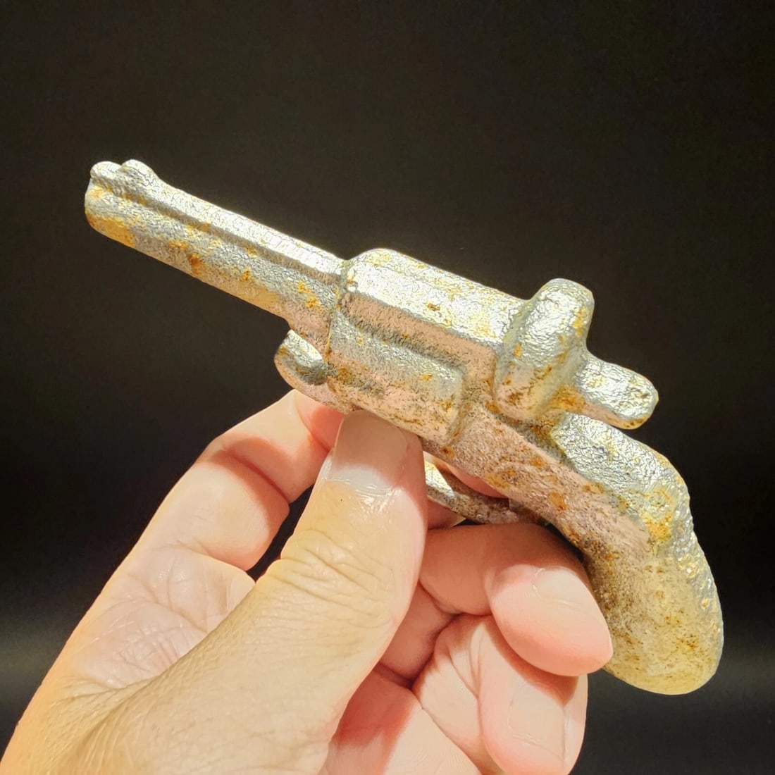 Cast Iron folk art Pistol Bottle Opener - 8