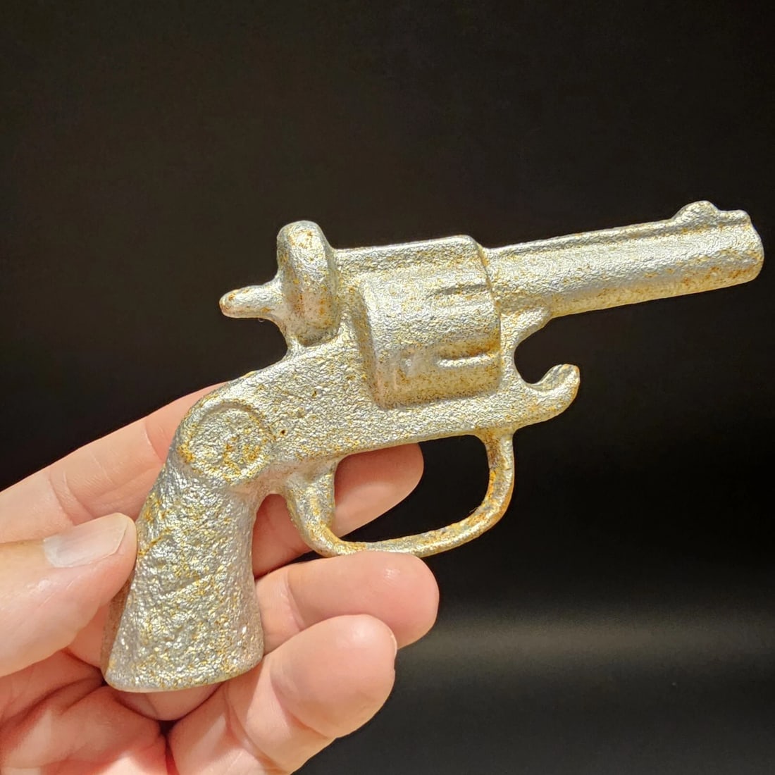 Cast Iron folk art Pistol Bottle Opener - 9
