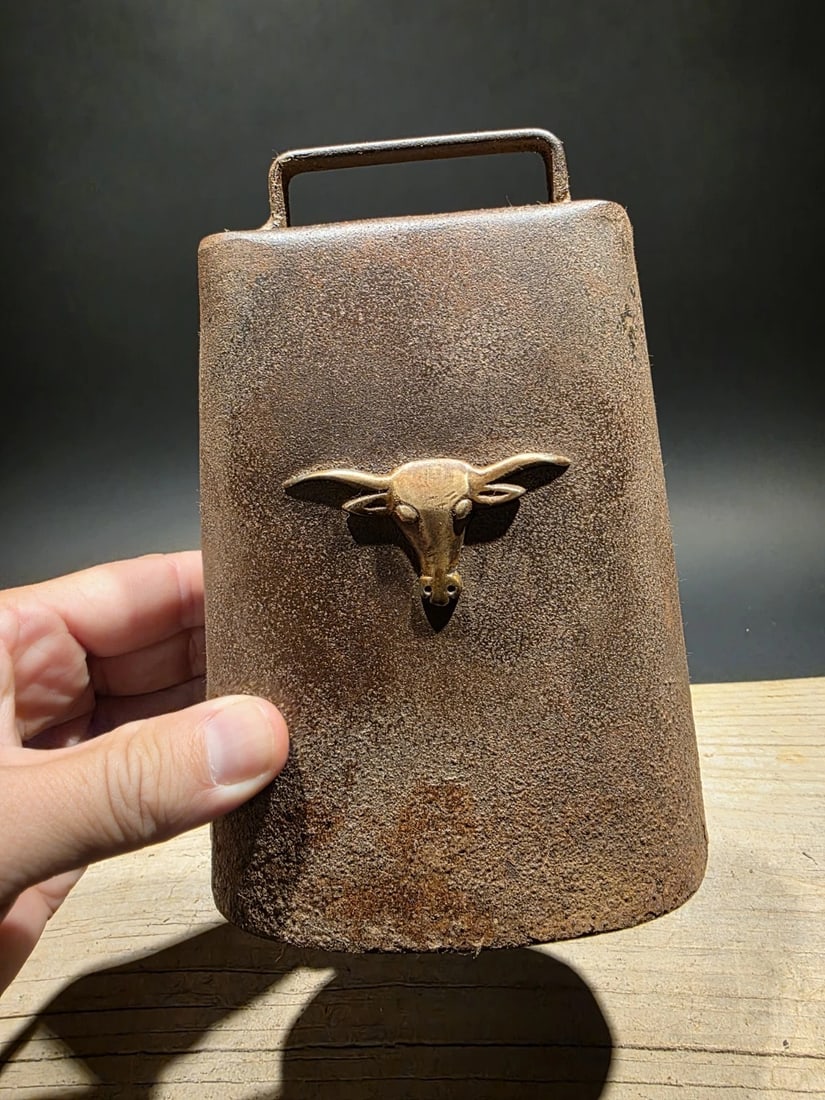 6 3/4" Hand Wrought Iron Cow Bell - 10