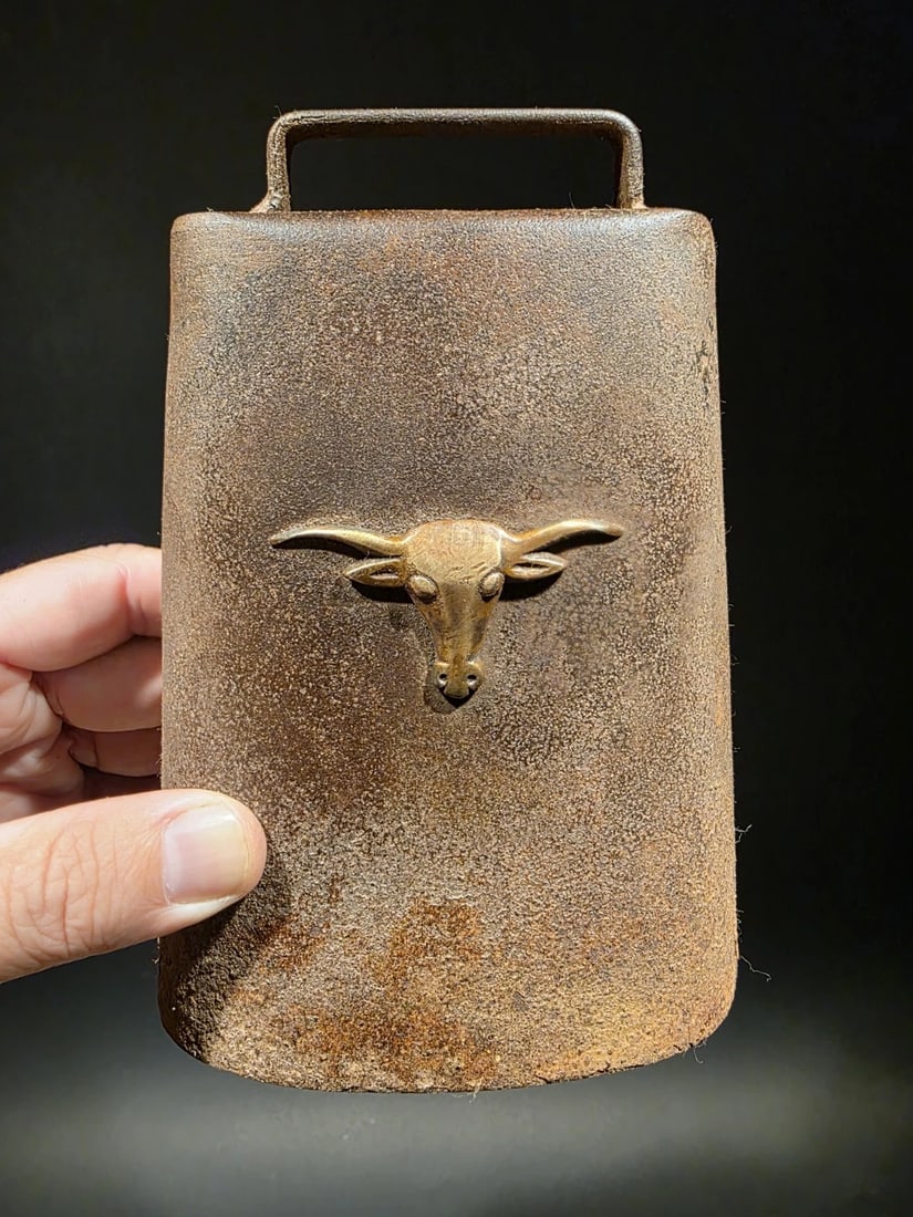 6 3/4" Hand Wrought Iron Cow Bell - 12