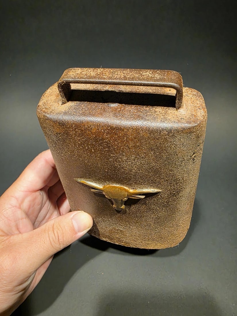 6 3/4" Hand Wrought Iron Cow Bell - 13