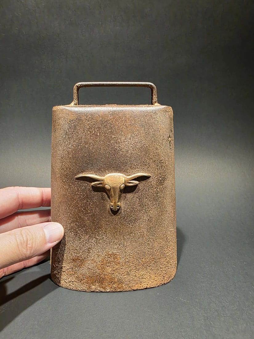 6 3/4" Hand Wrought Iron Cow Bell - 17