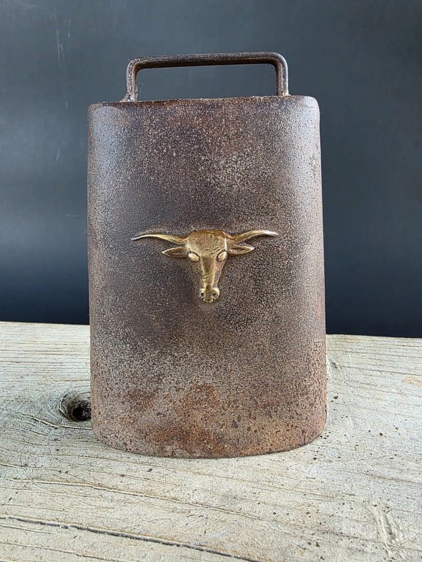 6 3/4" Hand Wrought Iron Cow Bell - 18