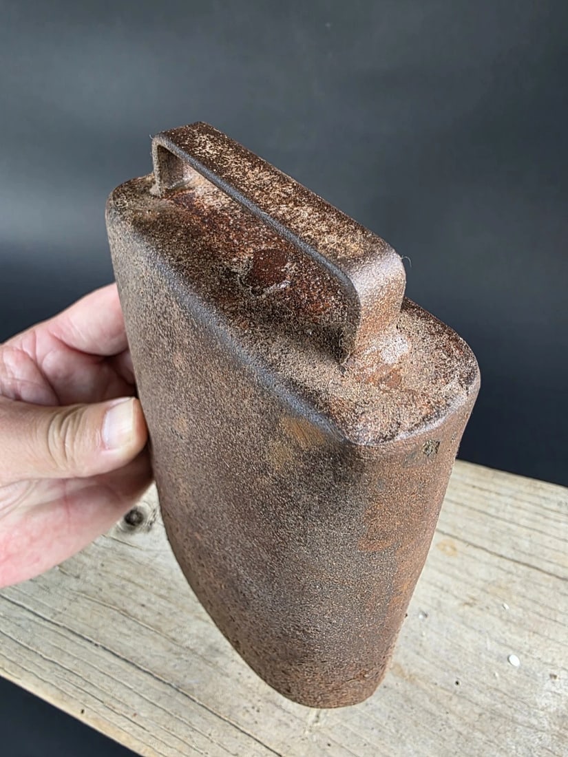 6 3/4" Hand Wrought Iron Cow Bell - 19