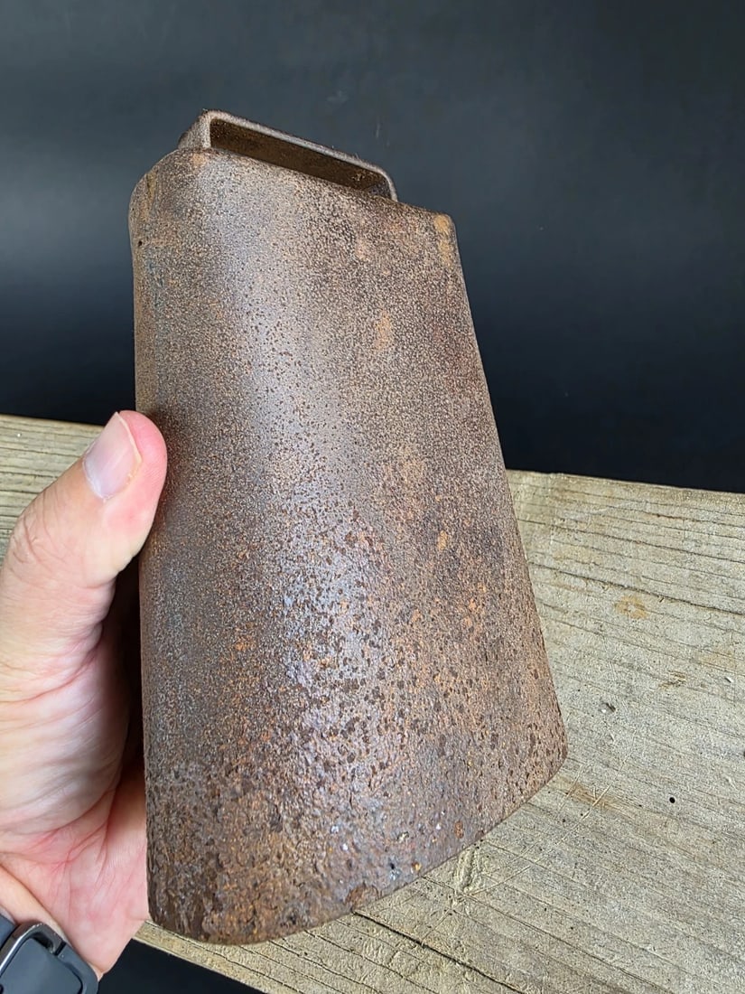 6 3/4" Hand Wrought Iron Cow Bell - 20