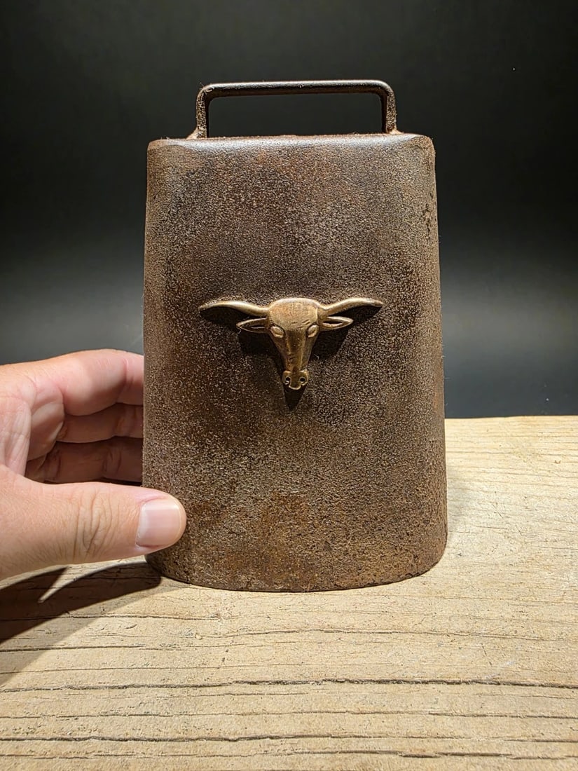 6 3/4" Hand Wrought Iron Cow Bell - 2