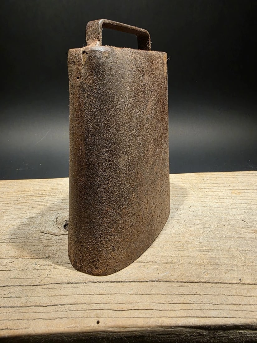 6 3/4" Hand Wrought Iron Cow Bell - 6