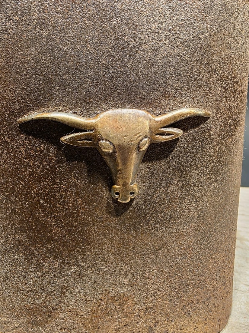 6 3/4" Hand Wrought Iron Cow Bell - 8