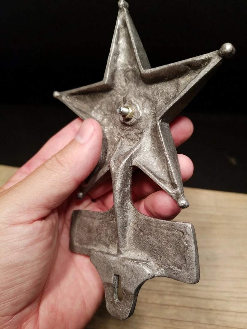 Aluminum Safety Star Car License Plate Fob Topper - 6