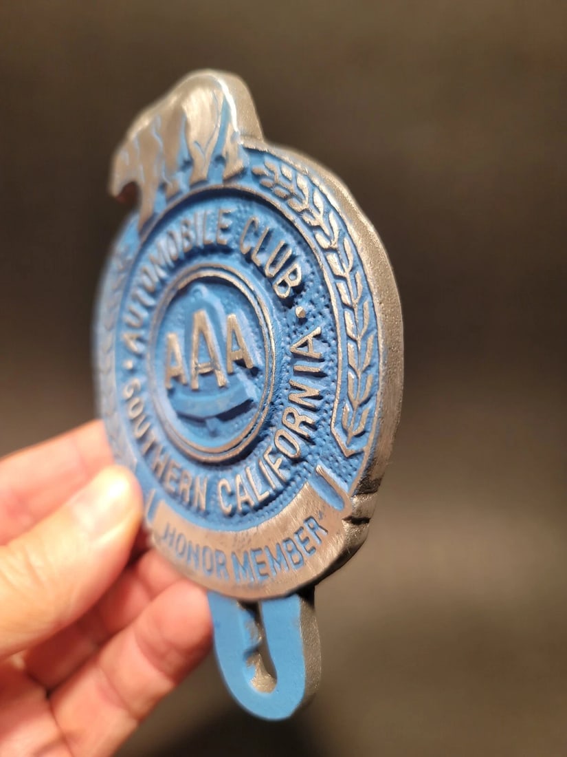 Aluminum AAA Car License Plate Fob Topper - 3