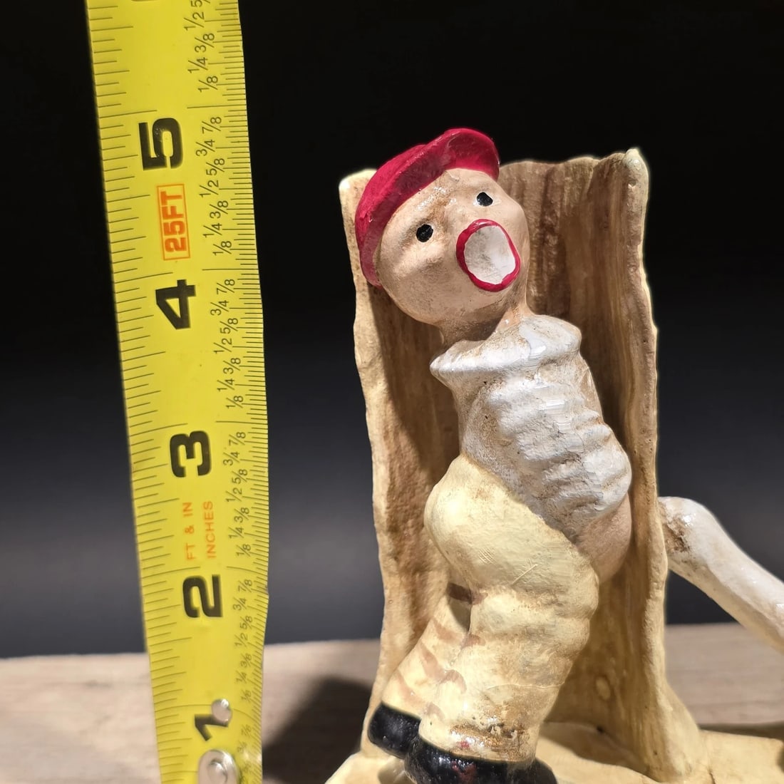 Cast Iron Folk Art Boy & Goose Figurine - 12