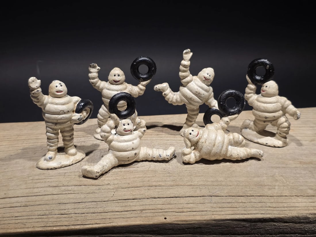 Cast Iron Set of 6 Michelin Men - Classic Advertising - 3